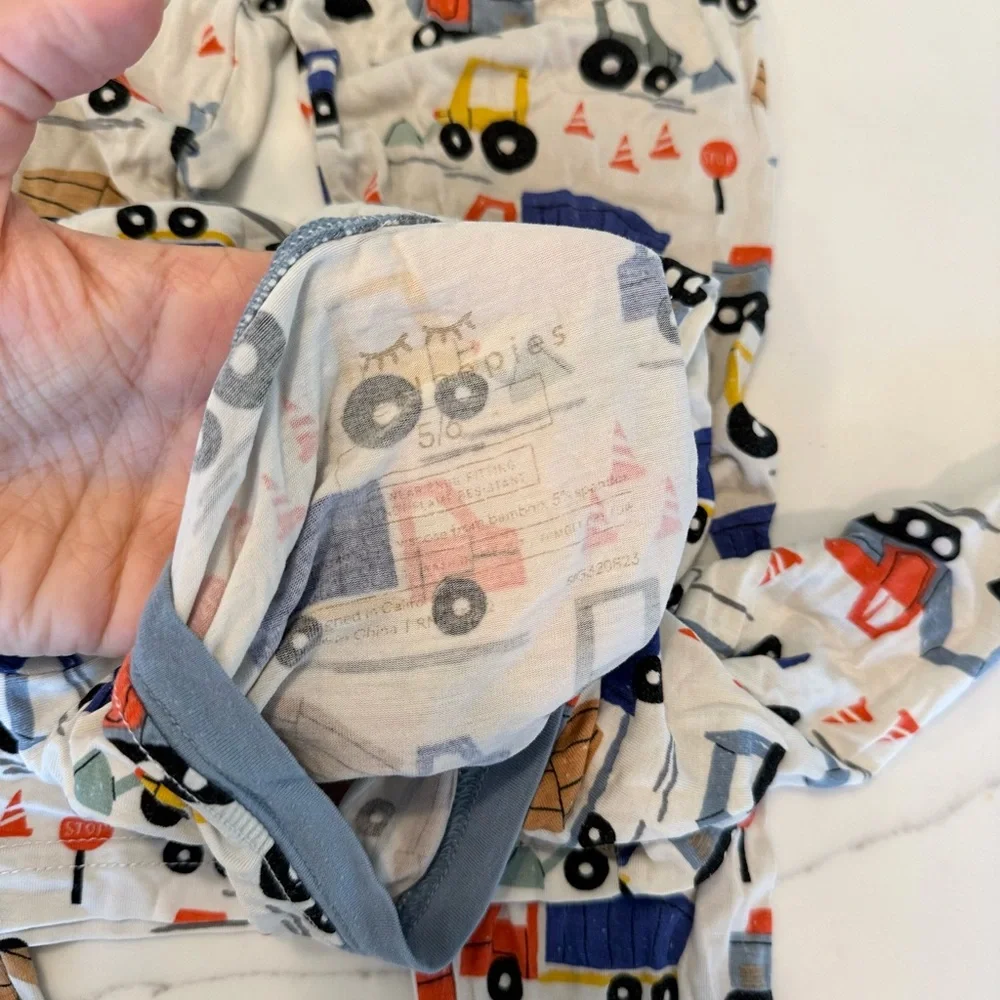 Little Sleepies Construction Truck Pajama Set Size 5/6